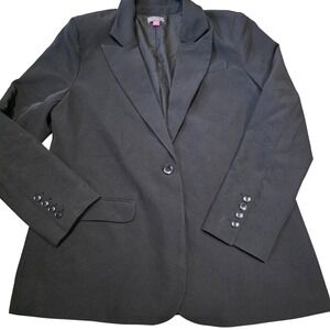 Vince Camuto Black One Button Blazer Jacket Women's Size L